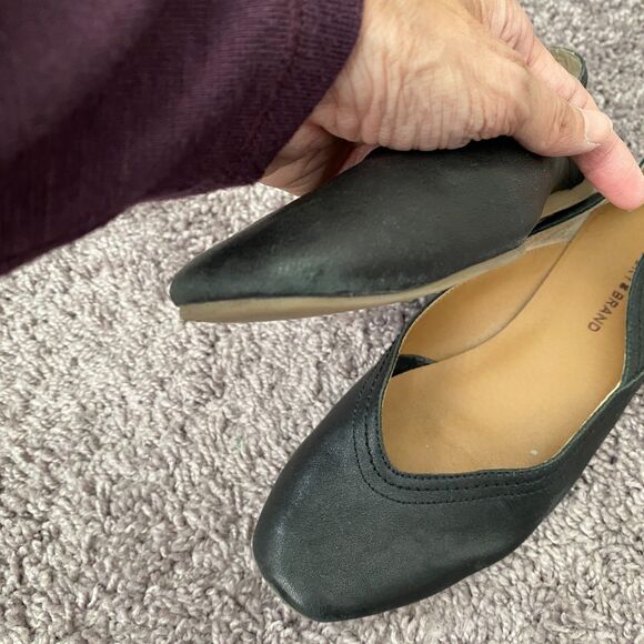 LUCKY BRAND Alba Black Leather Flats Size 7.5 - Picture 14 of 16
